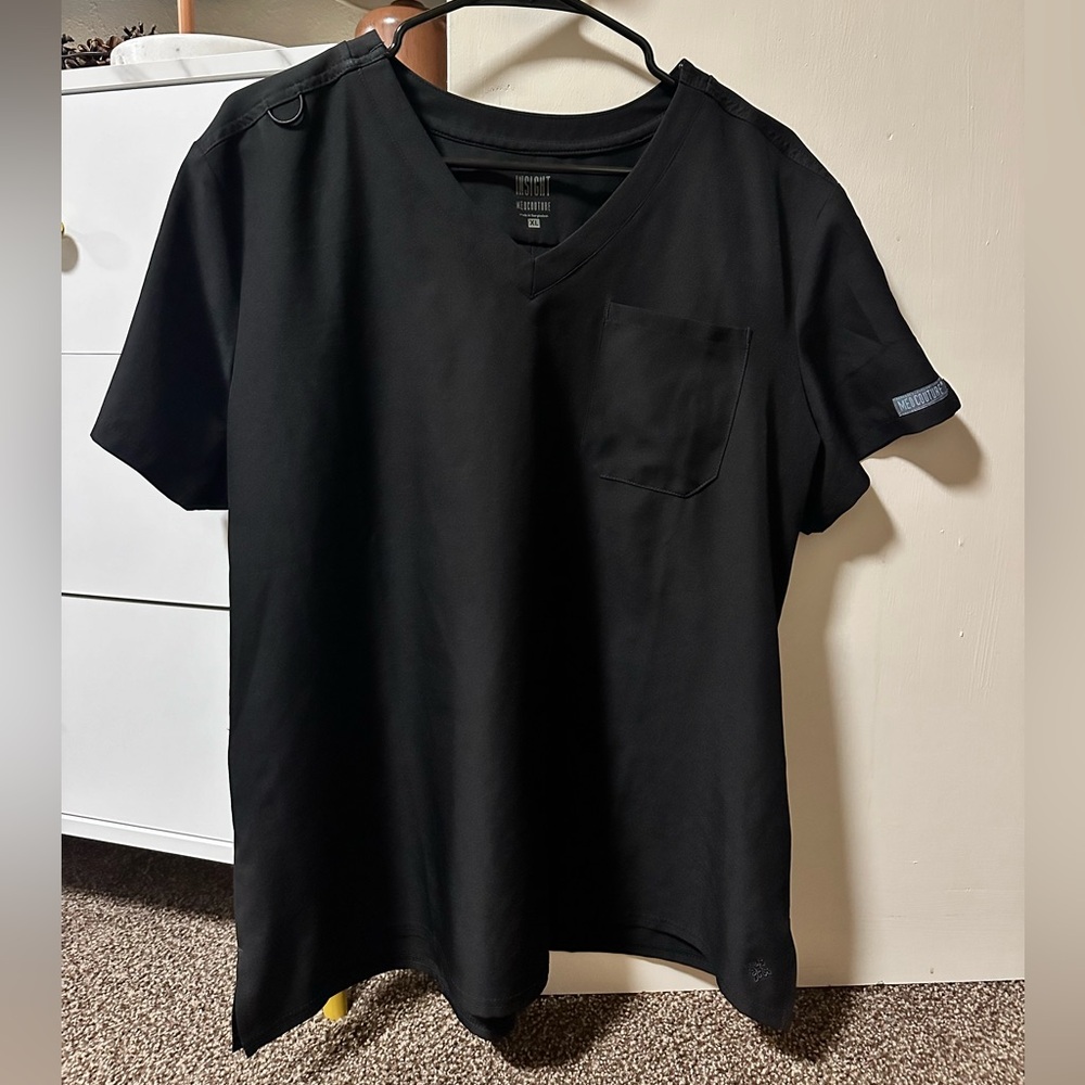 Black Med Couture scrub top